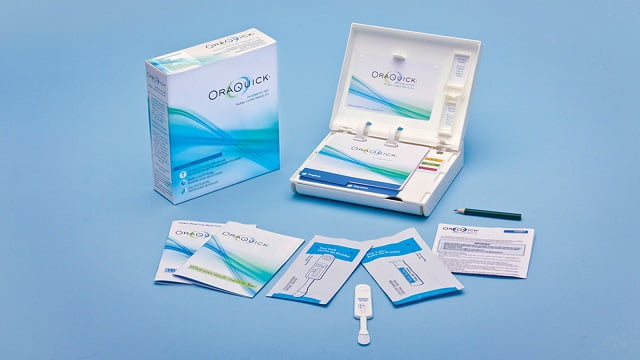 OraQuick In-home HIV sử dụng mẫu nước bọt để xét nghiệm