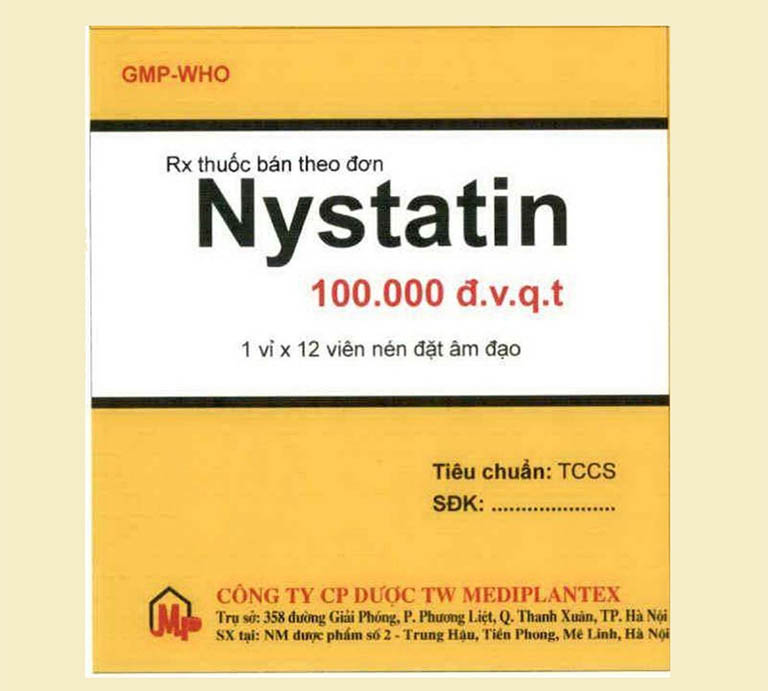 Viên đặt âm đạo Nystatin - tác dụng nhanh, hiệu quả cao