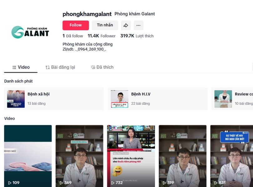 Tiktok chia sẻ thông tin hữu ích từ GALANT